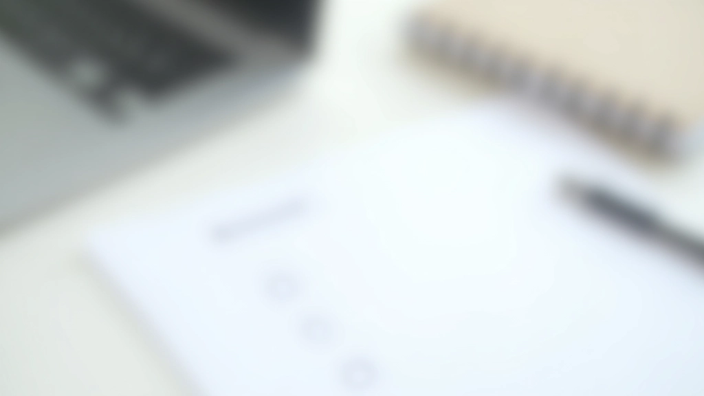 Checklisten-Symbol auf Papier mit Stift neben Laptop, Arbeitsbereich zum Abhaken von Aufgaben