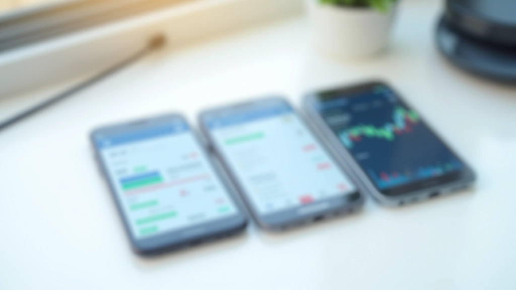 Verschiedene Smartphones zeigen Trading-Apps mit ETF-Übersicht und Sparplan-Einstellungen