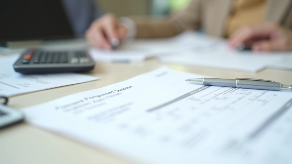 Deutsches Steuerformular für Freistellungsauftrag mit Stift und Taschenrechner auf dem Schreibtisch